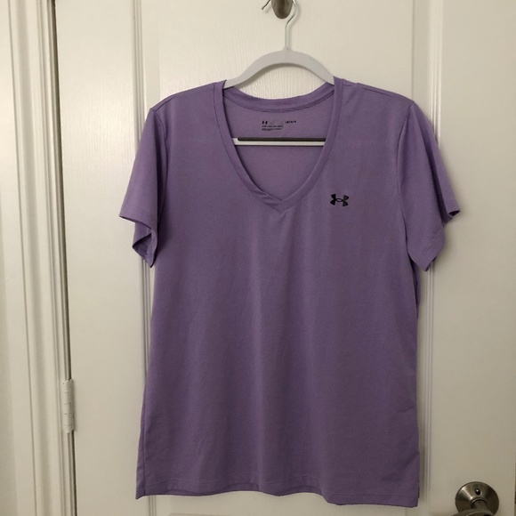 UNDER ARMOUR Short Sleeve Tee Purple size Large EUC - Picture 1 of 5